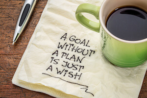 coffee cup on napkin with quote