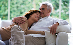 Man and woman on couch