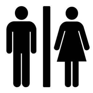 outline of man and women