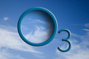 O3 logo in the sky