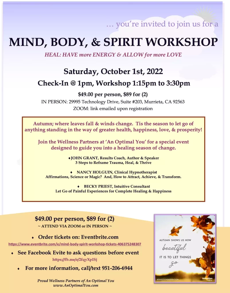 Mind, Body & Spirit Workshop